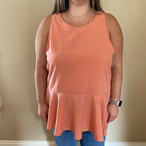 Salmon Peplum Tank